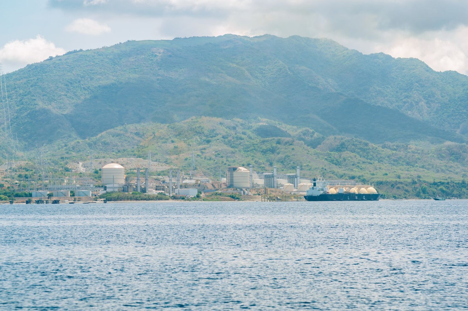 A liquefied natural gas terminal on the US Gulf coast