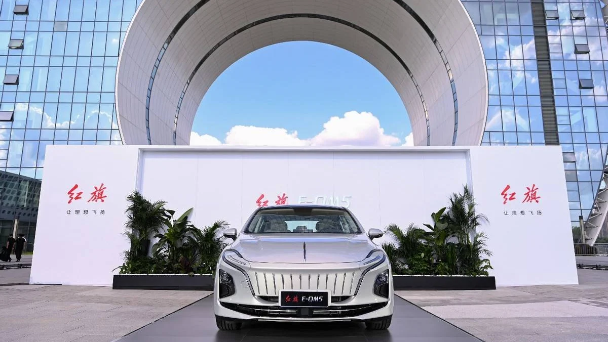 The Hongqi E-QM5, the first non-BYD model confirmed for the second-generation Blade battery