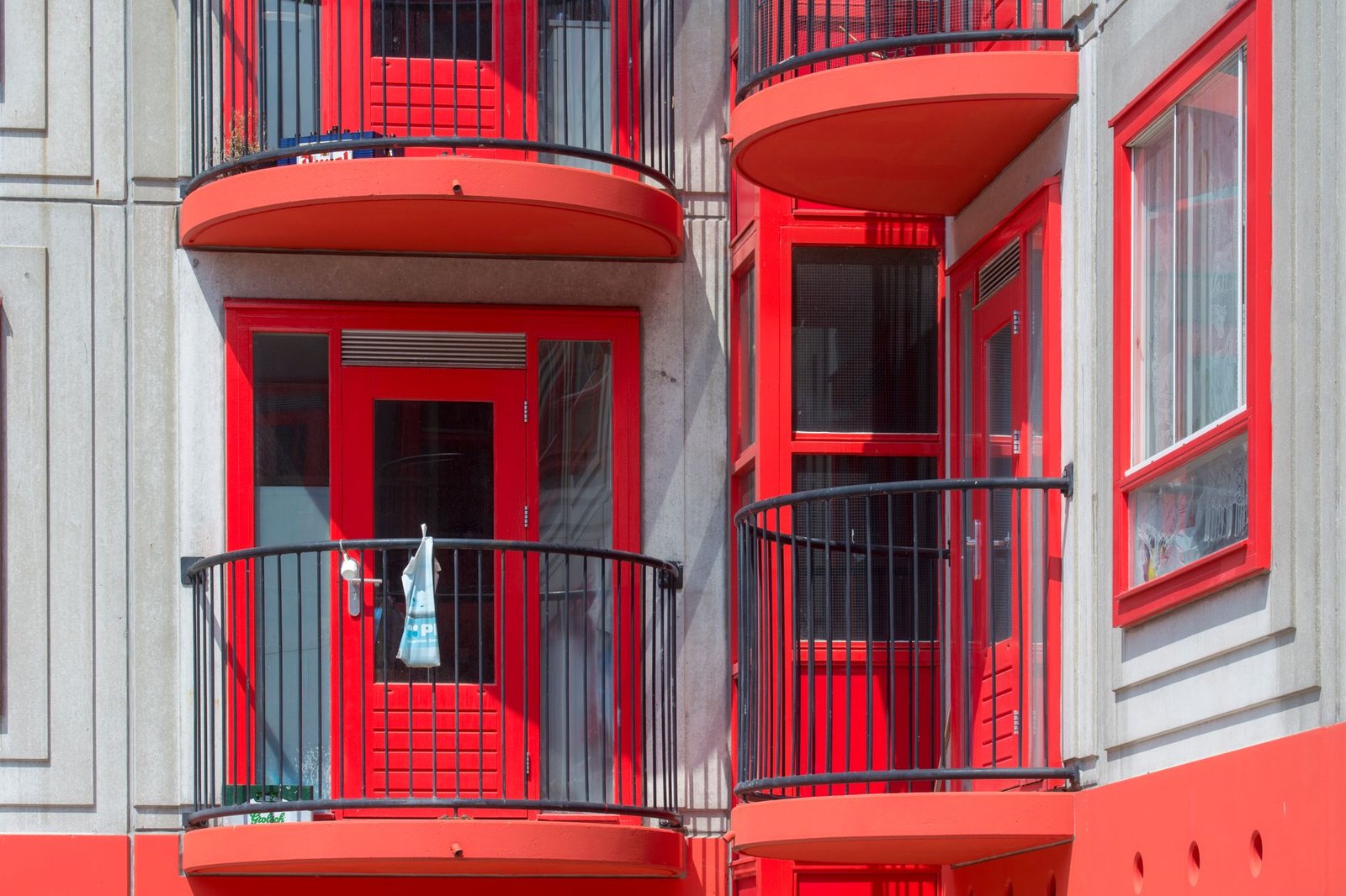 European apartment blocks with balconies, the housing stock balcony solar is built for